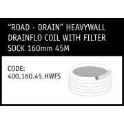 Marley Road-Drain Heavywall Drainflo with Filter Sock 160mm 45M - 400.160.40HWFS